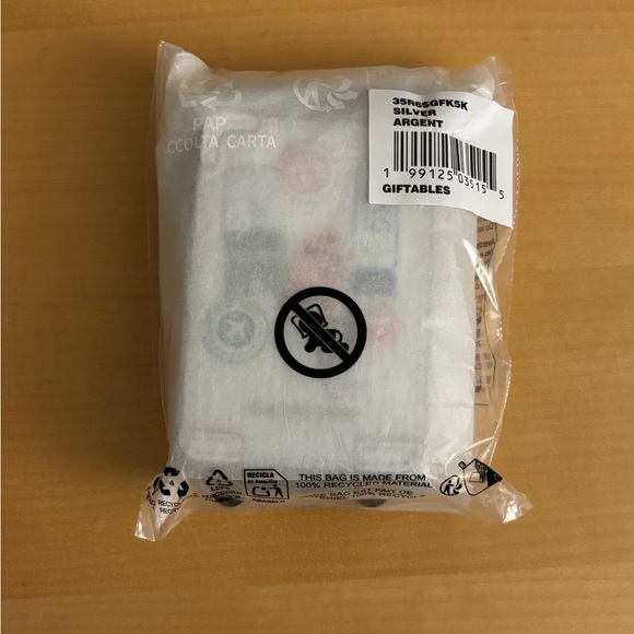 Michael Kors Silver Travel-Themed Trolley Key Fob NWT - Picture 7 of 7